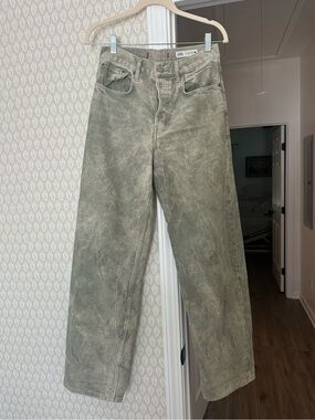 Zara Slim Jacquard Mid Waist Jeans